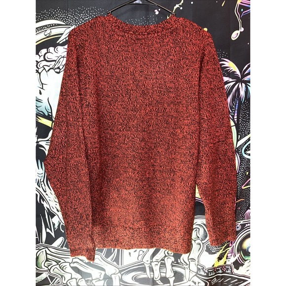 Lee Women's Long Sleeve Red/Black Knit Pullover Crew Neck Sweater Size‎ Large - Picture 5 of 5